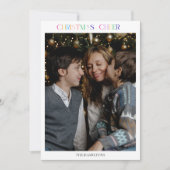 Weihnachts-Chef 6 Foto farbenfrohe Familienkarte Einladung (Vorderseite)