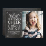Weihnachts-Chef Chalkboard Holiday Foto Feiertagskarte<br><div class="desc">Weihnachts-Cheer Chalkboard Holiday Foto Card. Sehen Sie sich alle Erholungen der passenden Stücke in dieser Kollektion an. Schreiben Sie mir unter mailme@mistyqe.com für Angebote zu anderen passenden Stücken oder Anpassungsanfragen.</div>