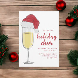Weihnachts-Chef Cocktail Party Champagne Einladung