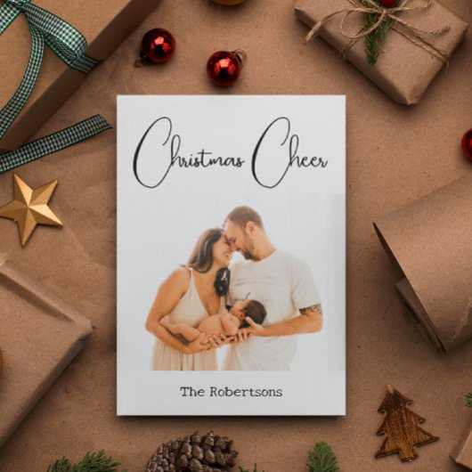 Weihnachts-Chef Custom Foto Holiday Card Karte