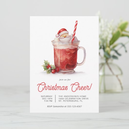 Weihnachts-Chef Feierliche Weihnachtsfeier Einladung (Stehend Vorderseite)