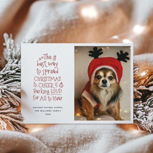 Weihnachts-Chef Foto Weihnachtskarte Feiertagskarte