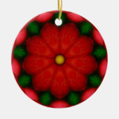 Weihnachts-Chef-Fraktal Keramik Ornament (Vorne)