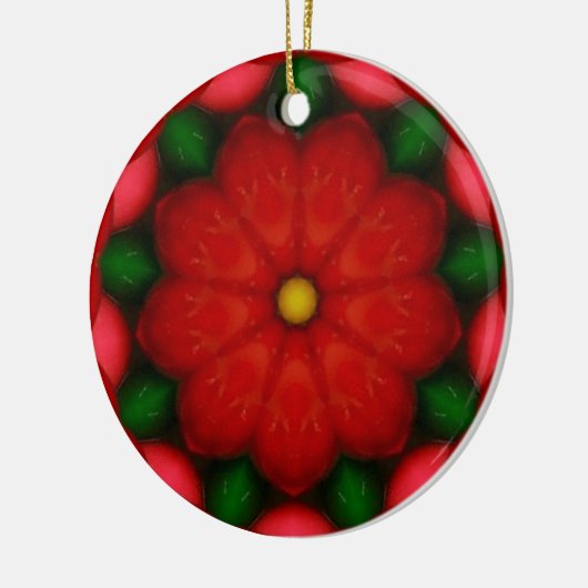 Weihnachts-Chef-Fraktal Keramik Ornament (Links)