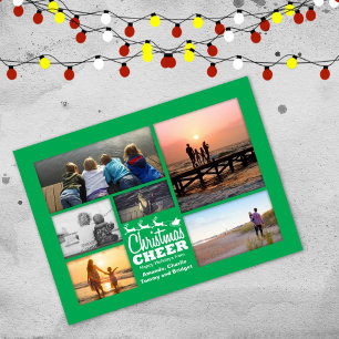 Weihnachts-Chef Green Holiday Foto Postkarte