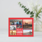 Weihnachts-Chef Roter Urlaub Foto Postkarte (Stehend Vorderseite)