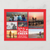 Weihnachts-Chef Roter Urlaub Foto Postkarte (Vorderseite)