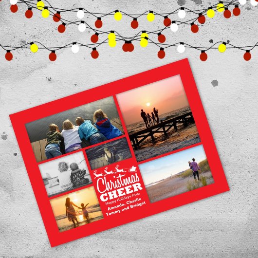 Weihnachts-Chef Roter Urlaub Foto Postkarte