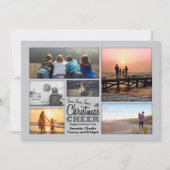 Weihnachts-Chef Santa Silver Weihnachtsfotokarte Feiertagskarte (Vorderseite)