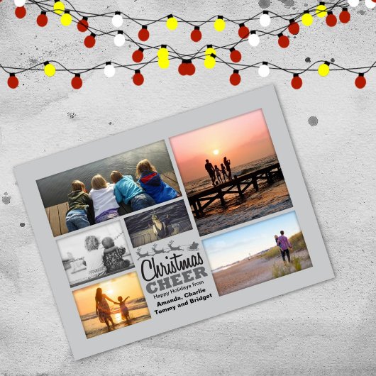 Weihnachts-Chef Silver Holiday Foto Postkarte