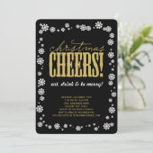 Weihnachts-Chef Snowflakes Feiertag einladen Einladung (Stehend Vorderseite)