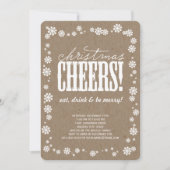 Weihnachts-Chef Snowflakes Feiertag einladen Einladung (Vorderseite)