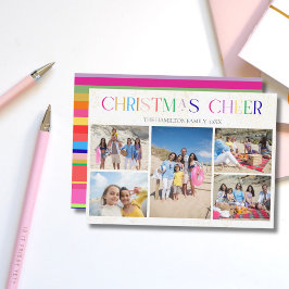 Weihnachts-Chef-Weihnachtskarte 5 Fotos Mitteilungskarte