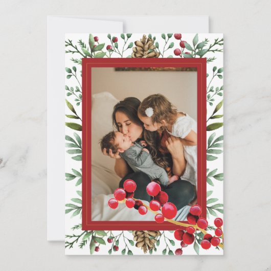 Weihnachts-Cherry Foto Holiday Collection Feiertagskarte (Vorderseite)
