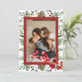 Weihnachts-Cherry Foto Holiday Collection Feiertagskarte (Stehend Vorderseite)