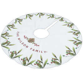 Weihnachts-Cherry Holiday Wasserfarbe Polyester Weihnachtsbaumdecke