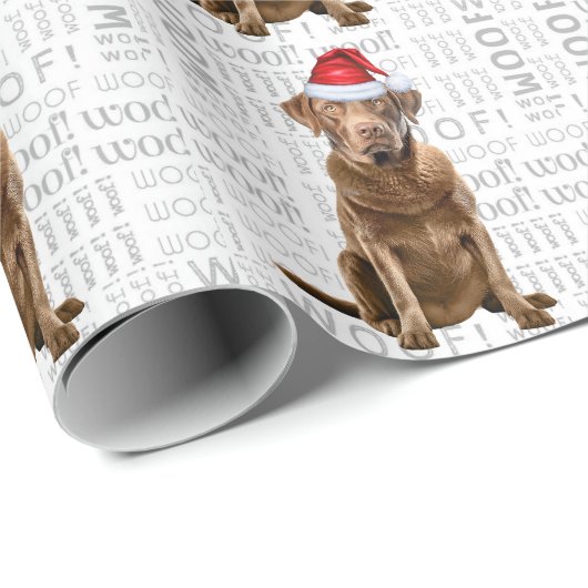 Weihnachts Chesapeake Bay Retriever Holiday Dog Geschenkpapier (Rolleneckpunkt)