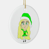 Weihnachts-Chibi Keramik Ornament (Rechts)