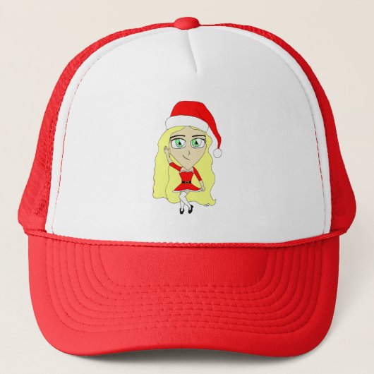 Weihnachts-Chibi Truckerkappe (Vorderseite)