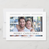 Weihnachts-Chic Moderne Typografie Custom Foto (Vorderseite)