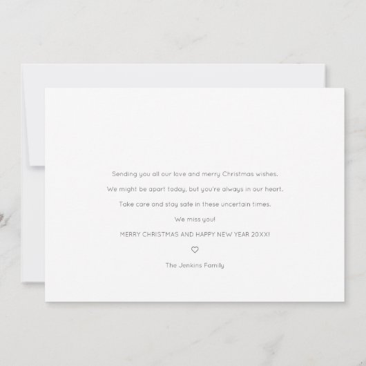 Weihnachts-Chic Moderne Typografie Custom Foto (Rückseite)