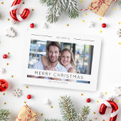 Weihnachts-Chic Moderne Typografie Custom Foto