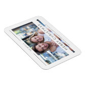 Weihnachts-Chic Moderne Typografie Custom Foto Magnet (Rechte Seite)