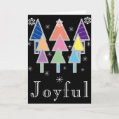 Weihnachts-Chic-Skript Moderner Künstlerischer Sch Karte (Vorderseite)