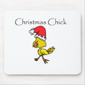 Weihnachts-Chick-Shirts und Geschenke Mousepad (Vorne)