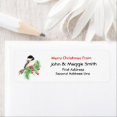 Weihnachts-Chickadeadresse-Label anpassen (Insitu)