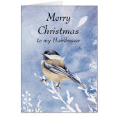 Weihnachts-Chickadee Bird Winter Friseur (Vorne)