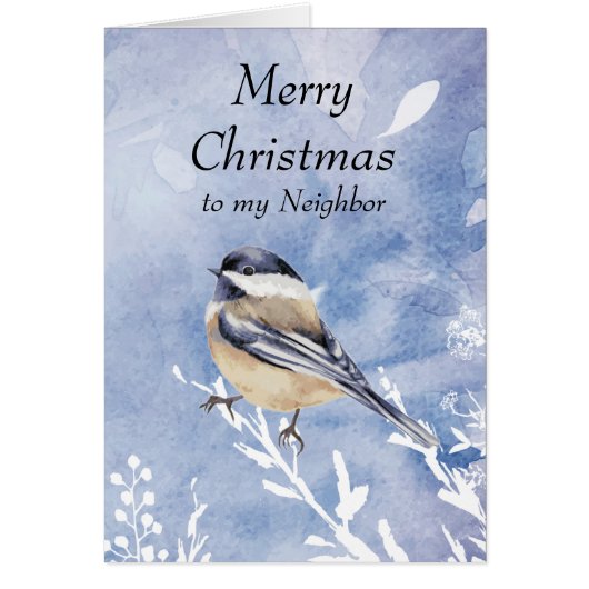 Weihnachts-Chickadee-Bird-Winter-Nachbarschaft (Vorne)