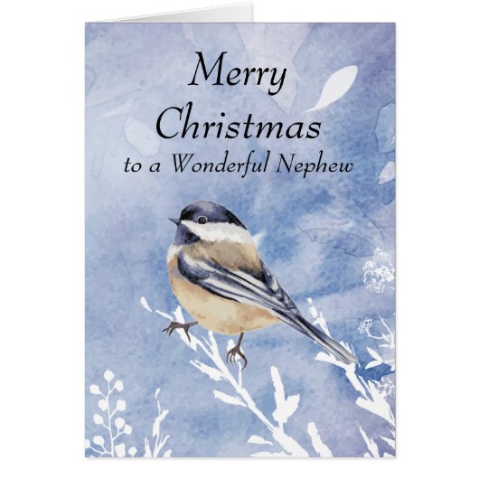 Weihnachts-Chickadee Bird Winter Nephew Custom (Vorne)