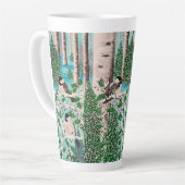 Weihnachts-Chickadee-Chat Milchtasse (Linke Ecke)