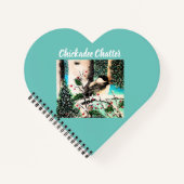Weihnachts-Chickadee-Chat Notepad Notizblock (Vorderseite)