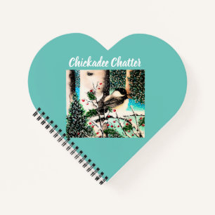 Weihnachts-Chickadee-Chat Notepad Notizblock