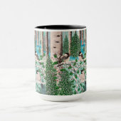 Weihnachts-Chickadee-Chat Tasse (Zentrum)