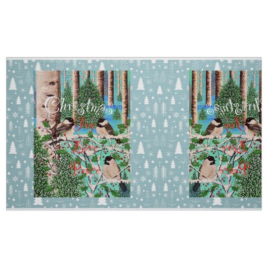 Weihnachts-Chickadee Chatter Fabric 2 Stoff (Fat Quarter (45,7 x 55,9 cm))