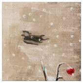 Weihnachts-Chickadee Chatter Fabric 5 Stoff (Nahaufnahme)