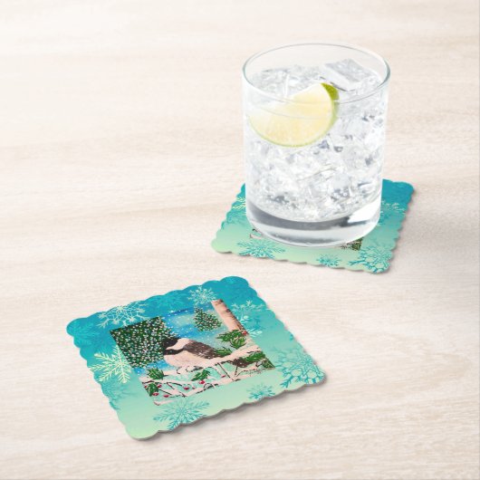 Weihnachts-Chickadee Chatter Plate Untersetzer (Vor Ort)