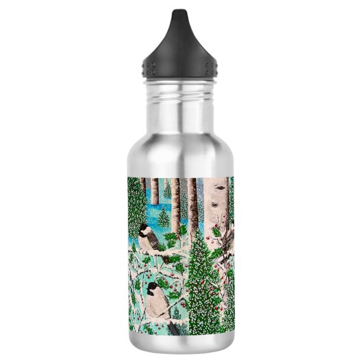 Weihnachts Chickadee Chatter Wasserflasche (Links)