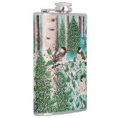 Weihnachts Chickadee Chatter Wasserflasche Flachmann (Rechts)