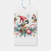 Weihnachts-Chickadee Geschenkanhänger (Rückseite)