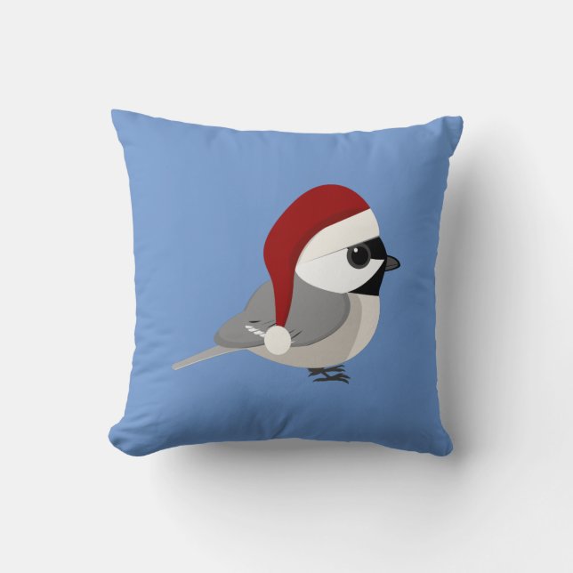 Weihnachts-Chickadee Kissen (Vorderseite)