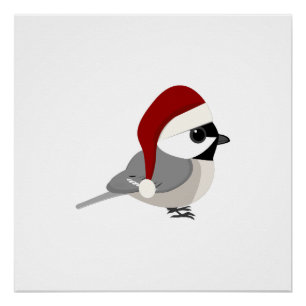 Weihnachts-Chickadee Poster