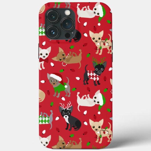 Weihnachts Chihuahua Alle Coats Case-Mate iPhone Hülle (Rückseite)