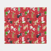 Weihnachts Chihuahua Alle Coats Fleecedecke (Vorderseite (Horizontal))