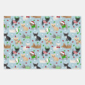 Weihnachts Chihuahua Alle Coats Geschenkpapier Set (Vorderseite 3)
