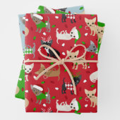 Weihnachts Chihuahua Alle Coats Geschenkpapier Set (Beispiel)