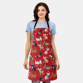 Weihnachts Chihuahua Alle Coats Schürze (Getragen)